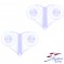 Soporte separador transparente Pack 2 unids.